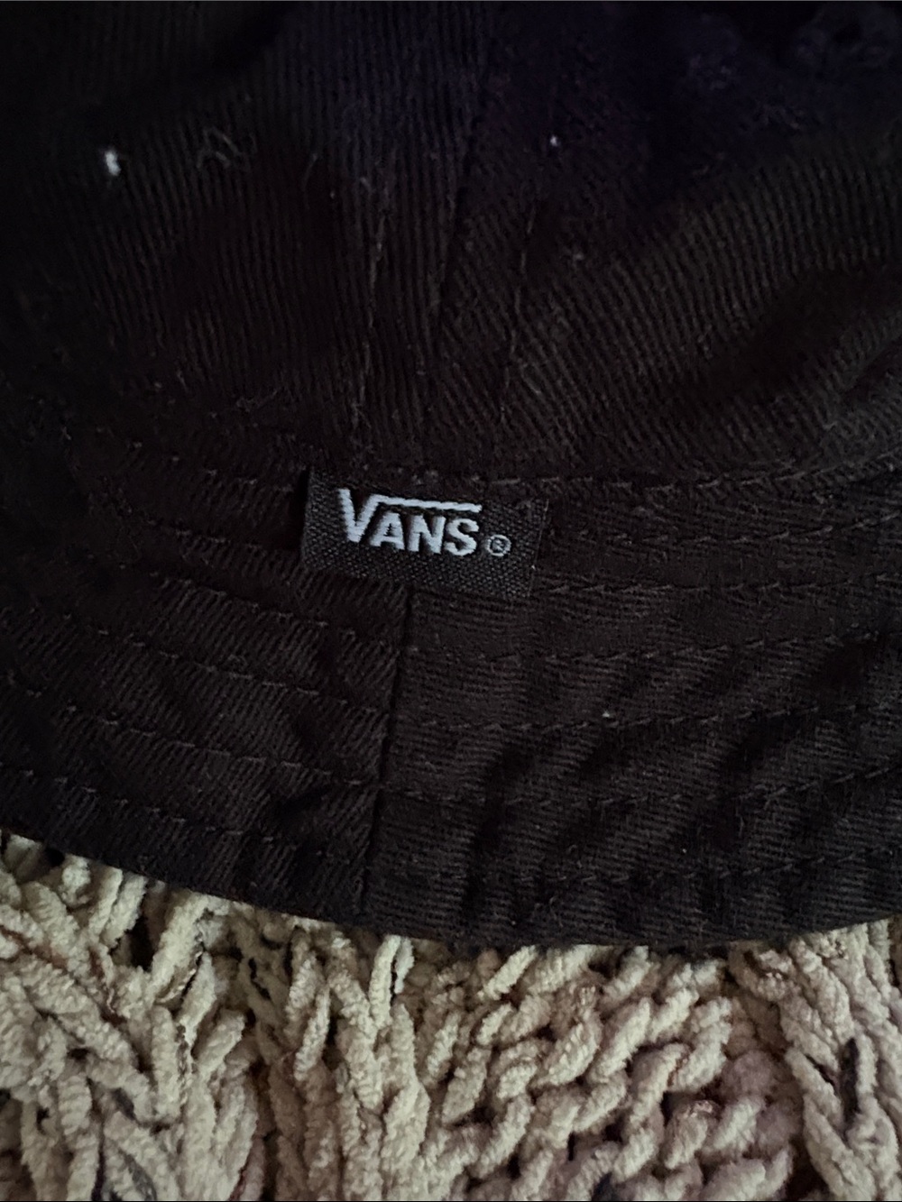 Vans Black Bucket Hat with Logo Patch - Picture 2 of 4